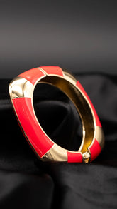 Crimson Red Arc Bangle